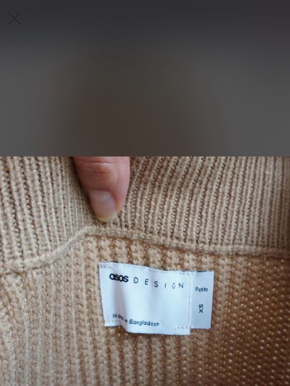 ASOS Camel Ribbed Maxi Sweater Dress - Picture 7 of 7